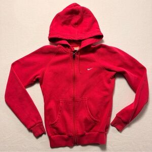Nike Women Deep Red Zip-Up Hoodie